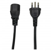 Cabo de Força 1.20 Metros Padrão Novo, 2P+T 3 x 0,75MM, Para Fonte Até 700W, Preto - CABO18075H05