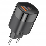 Carregador Para Celular USB-C/USB-A, Hrebos, 3.0A 33W, Preto - CRG-224