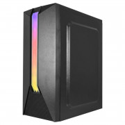 Gabinete Gamer K-Mex Bifrost VII, CG-04AH, Lateral em Vidro, Led RGB Frontal, Sem Fonte e Fan, Preto - CG04AH4RH010BOX