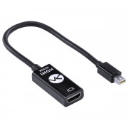 Cabo Conversor Mini Displayport 1.2V Macho Para HDMI Femea 20cm, Vinik, 4K, Preto - MDPHDMI-A20