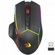 Mouse Gamer Redragon Axe Pro, RGB, Wireless, Bluetooth, 8000 DPI, 8 Botões, Sensor PAW3104, Preto - M814RGB-PRO