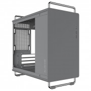 Gabinete Gamer Bluecase Tiny, mATX, Lateral Vidro, USB 3.0, Sem Fan, Sem Fonte, Cinza - BG-056G