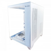 Gabinete Gamer Hayom GB1791, Tampa Lateral e Frente de Vidro, Com 4 Fans, LED RGB, Sem Fonte, Branco - GB1791