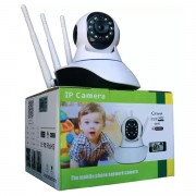 Câmera de Vigilância Panorâmica IP WI-FI Lehmox, 3 Antenas, 2.0MP, Branco - ML-310C