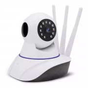 Câmera de Vigilância Panorâmica IP WI-FI Lehmox, 3 Antenas, 2.0MP, Branco - ML-310C