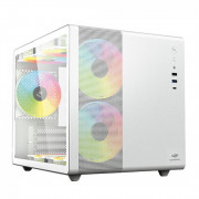 Gabinete Gamer C3Tech Aquarius, Mini Tower, Vidro Temperado, M-ATX, White, Sem Fonte, Sem Fan, Branco - MT-G710WH