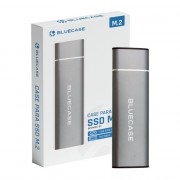 Case Externo Para SSD M.2 NGFF SATA Bluecase, USB 3.1, Tipo C Para USB, Prata - BCPM2C-01BX