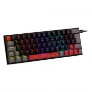 Teclado Mecânico Gamer New Hero Titan Mini 60%, Rainbow, Switch Blue, ABNT, USB, Preto e Cinza - NH-KTTM-GB-02