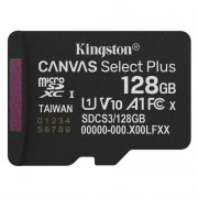 Cartão de Memória Micro SDXC 128GB Kingston, Canvas Select Plus GEN3, Classe 10 Com Adaptador - SDCS3/128GB