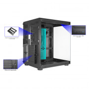 Gabinete Gamer K-Mex Bull Shark, CG-02P3, Lateral e Frontal em Vidro, Sem Fonte, Sem Fan, Preto - CG02P3RH001CB0X