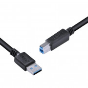 Cabo Para Impressora e HD Externo 2 Metros, PCYes, USB A 3.0 Macho x USB B 3.0 Macho, Preto - PUABM3-2