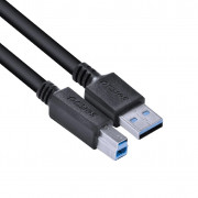 Cabo Para Impressora e HD Externo 2 Metros, PCYes, USB A 3.0 Macho x USB B 3.0 Macho, Preto - PUABM3-2