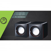 Caixa de Som BrazilPC, USB Speaker 2.0, 3W RMS, Preto - BPC-D02L