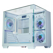 Gabinete Gamer K-Mex Aquário Visão Infinita II, CG-W1X2, Lateral e Frontal em Vidro, Sem Fan, Branco - CGW1X2RH002B0X