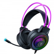 Headset Gamer Bright Flame, RGB, 7.1, USB, Microfone, LED, Preto - GHP010
