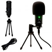 Microfone Streamer Bright, USB, RGB, Preto - ST001