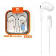 Fone de Ouvido H`Maston, Intra Auricular, Com Microfone, Com Entrada de iPhone Lightning - RB06