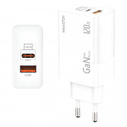 Carregador Fonte Turbo H’maston, 120W, USB Tipo C, Branco - GAN11