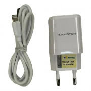 Carregador Para Celular iPhone Lightning H`Maston, Com Entrada USB 5.1A 15W, Branco - LR17-2