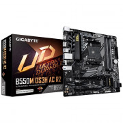 Placa Mãe Gigabyte B550M DS3H AC R2, AMD AM4, DDR4, mATX, USB 3.0, WI-FI, DVI, HDMI