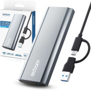 Case Externo Para SSD M.2 NVMe Exbom, USB 3.1, Tipo C Para USB, Cinza - CGHD-M2NV700