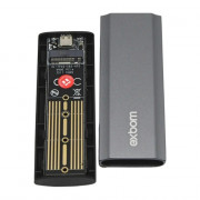 Case Externo Para SSD M.2 NVMe Exbom, USB 3.1, Tipo C Para USB, Cinza - CGHD-M2NV700