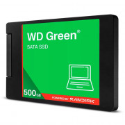 SSD WD Green, 500GB, SATA, Leitura 545MB/s, Gravação 505MB/s - WDS500G5G0A