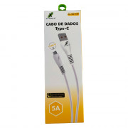 Cabo USB 5A Para Tipo C, 1 Metro, X-Cell, Branco - XC-CD-127