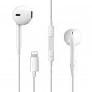 Fone De Ouvido Com Microfone Kaidi, Intra Auricular, Com Entrada Lightning, Branco - KD-730
