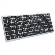 Teclado Bluetooth Sem Fio C3tech, USB Nano 2,4GHz, Recarregável, Preto e Cinza - K-BT50BK