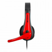 Fone Com Microfone Headset C3 Tech P2, Preto/Vermelho - PH-30BK