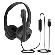 Headset Fortrek Office HBS102, USB, Com Microfone, Preto - 86949