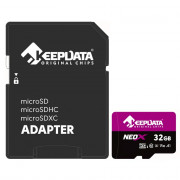 Cartão de Memória 32GB Keepdata Neo x, Micro SD Com Adaptador SD, Classe 10 - KDMSDC10U3V30A1/32G