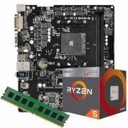 KIT UPGRADE AM4 RYZEN 5 5600G 3.90GHZ, PLACA MÃE AM4 DDR4, MEMORIA 8GB DDR4 2666MHz