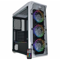Gabinete Gamer K-Mex White Trooper Rítmico, CG-W1B1, Lateral Em Acrílico, 3 Fans, Fita LED, Branco - CGW1B1RH001CB0X