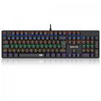 Teclado Mecânico Gamer Redragon Valheim Rainbow, Switch Brown, USB, ABNT2, Full-Size, Preto - K608-R (PT-BROWN)