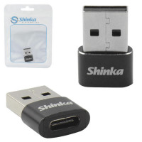 Adaptador USB Macho Para Type C Femea, AT-TPC-USB AT-TPC-USB/3.0 Shinka, Preto - AD0601SK