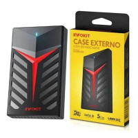 Case Para HD 2.5" Gamer Sata USB 3.0 Infokit, 01 ECASE-35, Preto e Vermelho - CS0049