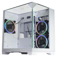 Gabinete Gamer K-Mex Aquário Visão Infinita, CG-W3D3, Lateral e Frontal em Vidro, Sem Fan, Branco - CGW3D3RH002B0X