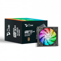 Fonte Duex 600FSE++ RGB Series, 600W, 80 Plus Bronze, PFC Ativo, Full Modular, Bivolt, Preto - DX600FSE++ RGB Series