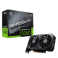 Placa de Vídeo MSI NVIDIA GeForce RTX 5060 SHADOW 2X OC, 8GB, GDDR7, DLSS, Ray Tracing, 3x DP 1x HDMI - 912-V537-038