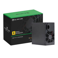 Fonte Bluecase, 350W, Bivolt Automático, Com Cabo, Sem Caixa, Preto - BLU350-ATPS3