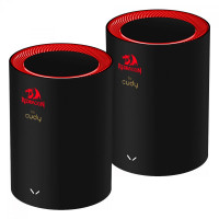 Kit Roteador Mesh Redragon M3000, Wi-Fi 6, Dual-Band, AX3000, Com 2 Unidades, Preto - M3000(2-PACK)_BR V1.0