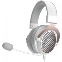 Headset Gamer Redragon Luna White, 3.5mm, USB, Drivers de 53mm, Open Back, Branco - H540W