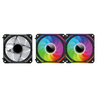 Kit Fan Gamer Redragon Infinity Mirror, ARGB, 3 Fans 120mm, 2000RPM, Preto - GC-F012