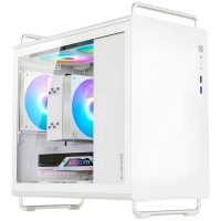 Gabinete Gamer Bluecase Tiny PRO, mATX, Lateral Vidro, USB 3.0, 5 Fans, Sem Fonte, Branco - BG-056W TINY PRO