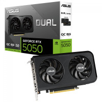 Placa de Vídeo Asus NVIDIA GeForce RTX 5050 DUAL OC, 8GB, GDDR6, DLSS, Ray Tracing, 3x DP 1x HDMI - DUAL-RTX5050-O8G