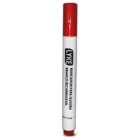 Caneta Para Quadro Branco Lyke, UND, Com Ponta Redonda, Vermelho - 101256