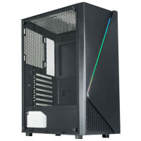 Gabinete Gamer K-Mex Demon, CG-11C5, RGB, Lateral em Vidro, 1 Fita Led, Sem Fan, Preto - CG11C5RH0010B0X