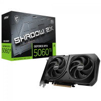 Placa de Vídeo MSI NVIDIA GeForce RTX 5060 Ti SHADOW 2X OC Plus, 8GB, GDDR7, DLSS, Ray Tracing, 3x DP 1x HDMI - 912-V536